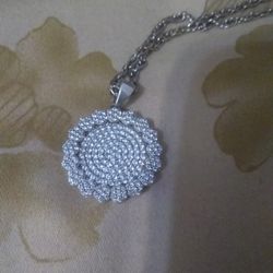 Sterling Silver And Diamond Pendant