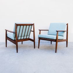 Restored 1960s Mid Century Modern Lounge Chairs by Baumritter