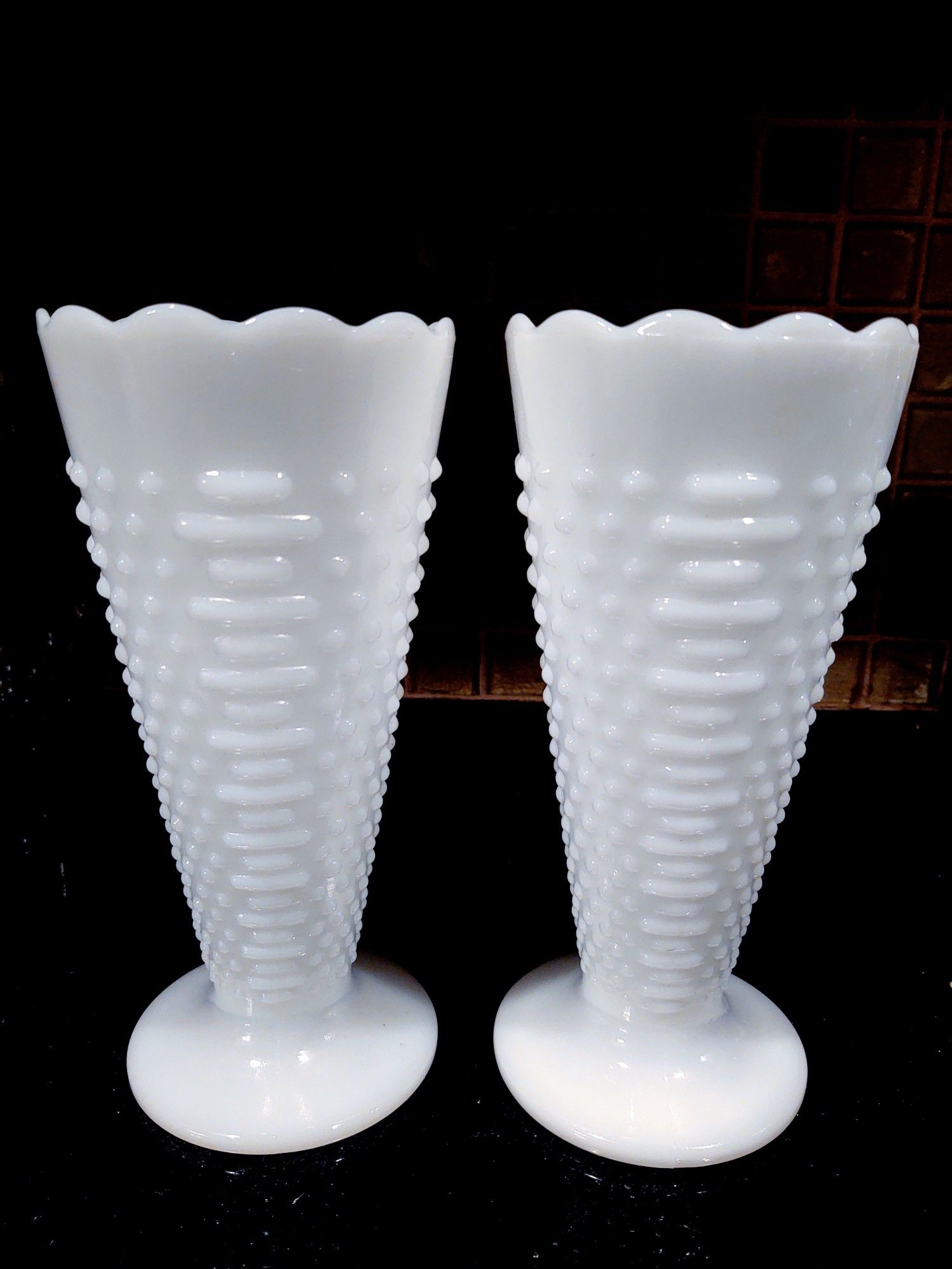 Vintage Milk Glass Vases