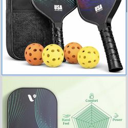 Pickleball Paddles Set of 2 Fiberglass Lightweight Brand New