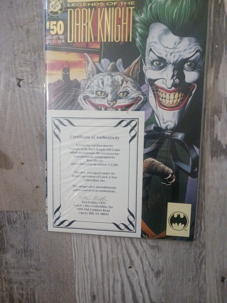 Batman Legends of The Dark Knight #50 Signed With Coa