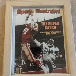 Sports Illustrated The Catch Dwight Clark Framed