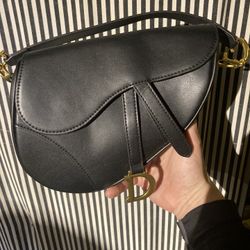 Christian Dior - Grained Calfskin Saddle Bag - Black