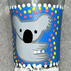 Australia Shot Glass - Features Hand-painted Koala & Country Name - NEW