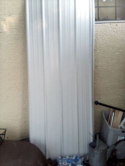 White heavy-duty metal panels 3 ft x 8 ft