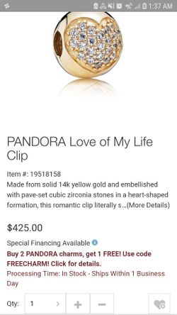 Pandora charm