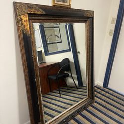 Antique Wood Mirror 
