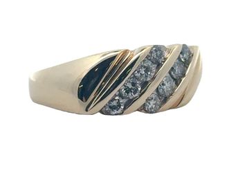 Gent’s 14K Yellow Gold Diamond Ring – Size 8.5 (28652-1)