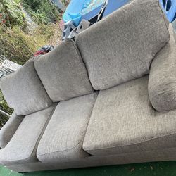 Two Piece Couch And Loveseat, Set Brownish Tan Color  Delivery Extra 