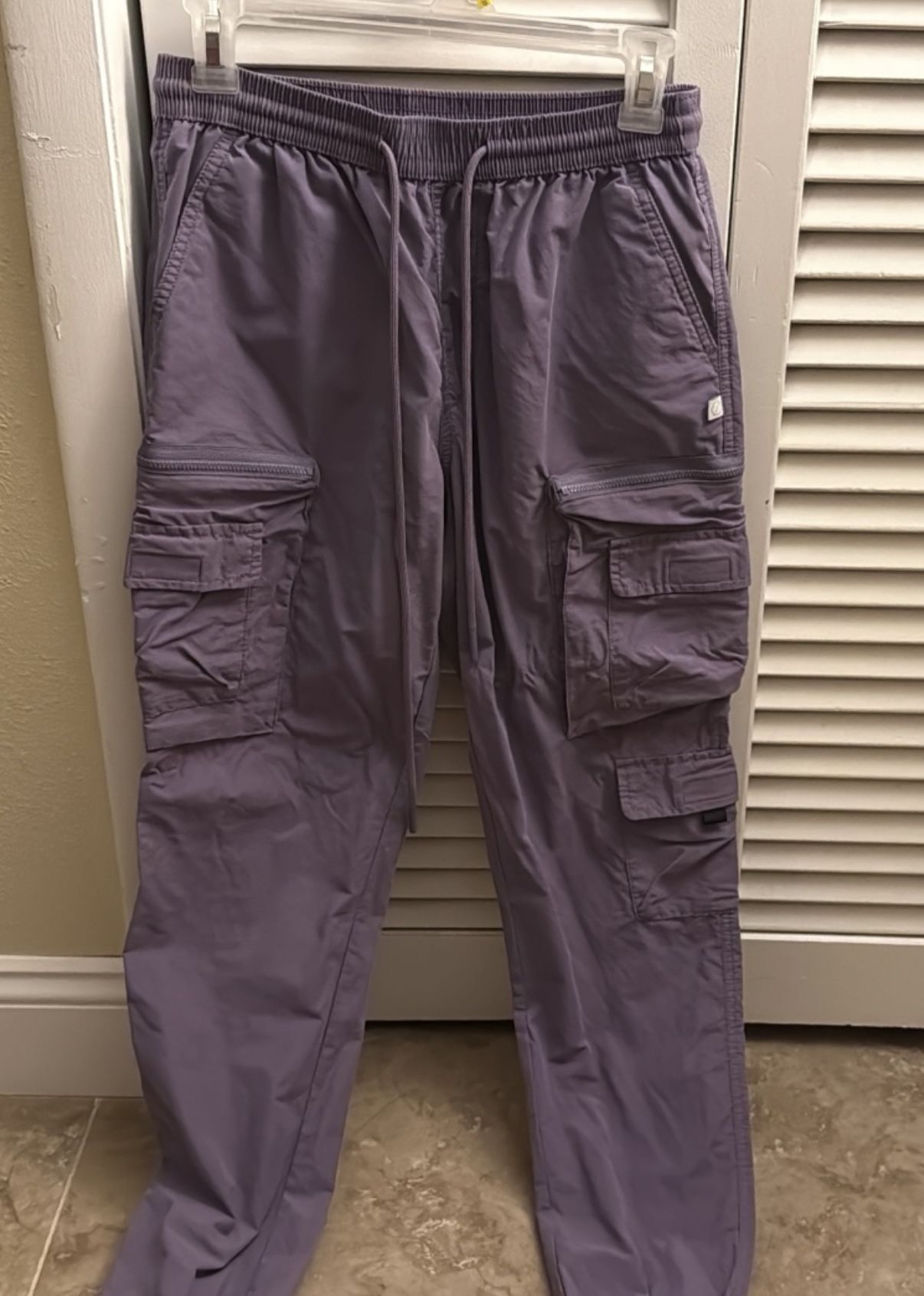 Purple Cargo Joggers