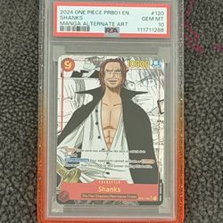 One Piece TCG / Cards - PSA 10 PRB01 Shanks Manga OP01-010 🏴‍☠️