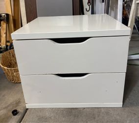 2 Drawer Compact Chest of Drawers or Nightstand