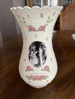 Approx. 9” Tall “Promises Of Love” Decorative Vase