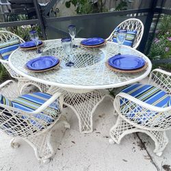 MCM Woodard Eiffel  Indoor/Outdoor Patio Set