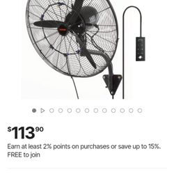 New In Box Retail $113 + Tax VEVOR Wall-Mount Misting Fan, 24 Inch, 3-speed High Velocity Max. 7000 CFM, Waterproof Oscillating Industrial Wall Fan, C