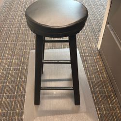 Black Stool with cushion 