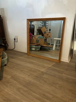 Wooden Framed Wall Mirror