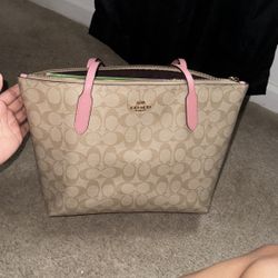 pink Coach Tote Bag