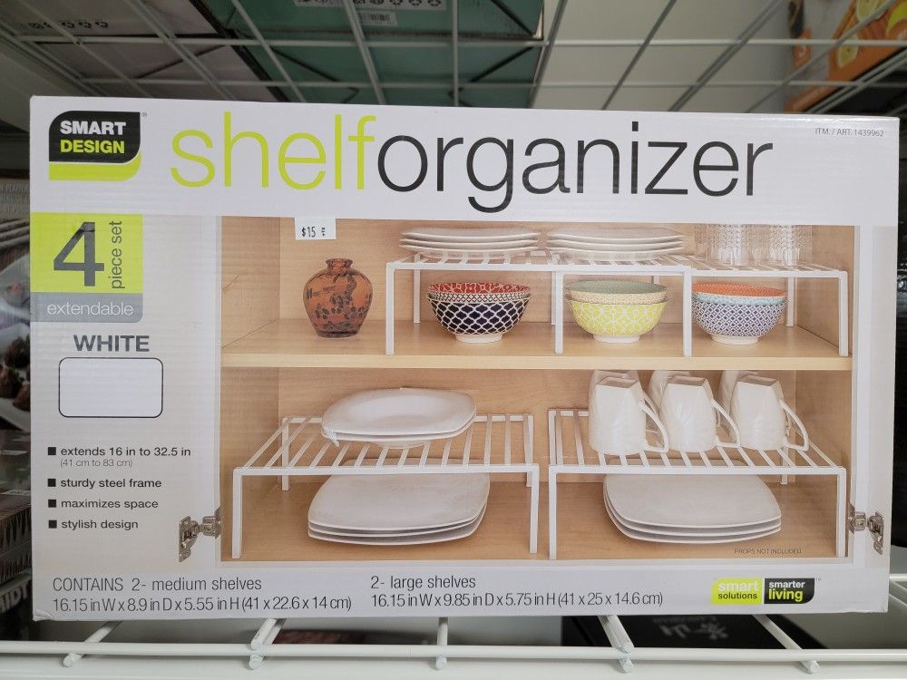 White Shelf Organizer, $15