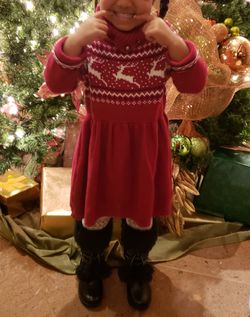 24m Girl Christmas Sweater Dress
