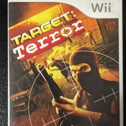 Target: Terror (Nintendo Wii, 2008) Super Rare M For Mature Wii Game CIB