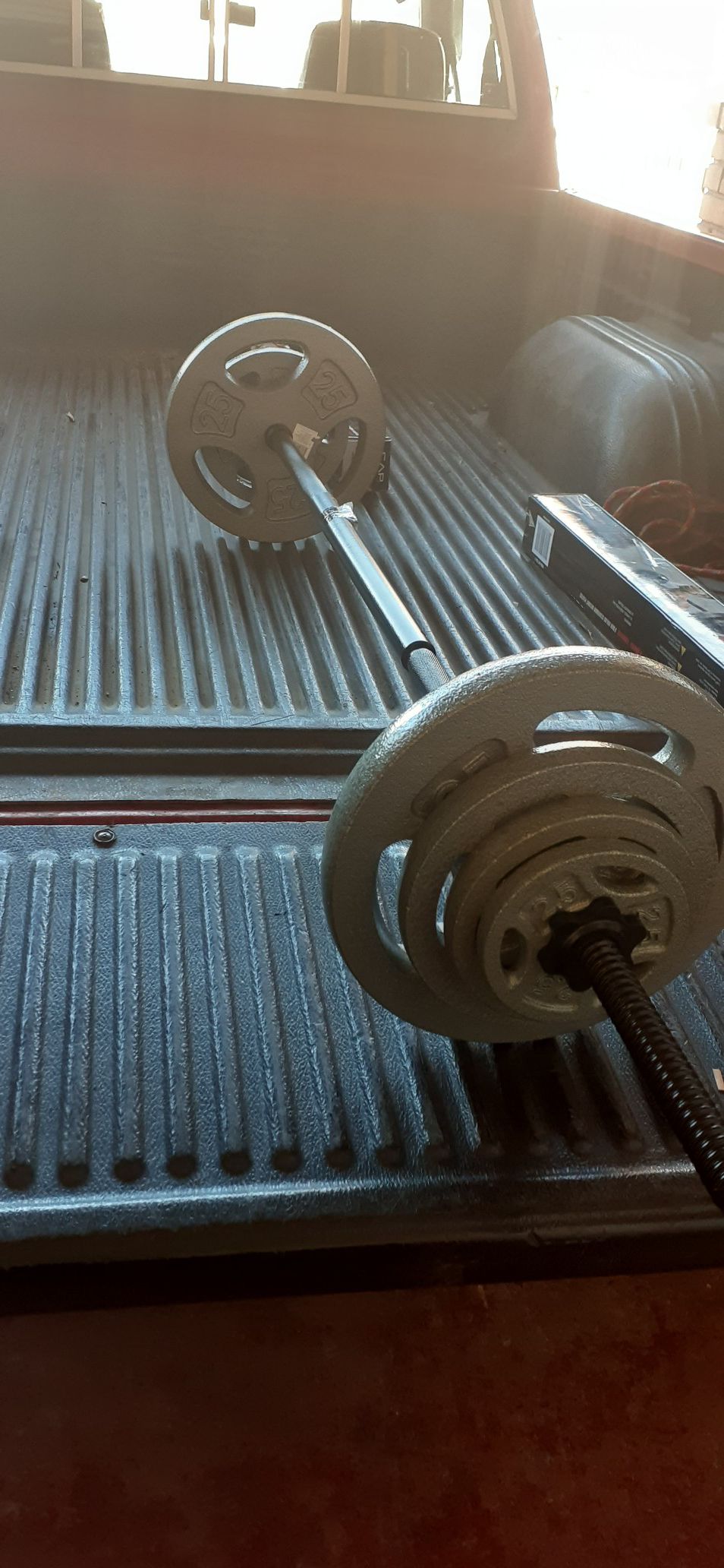 Bar with weights