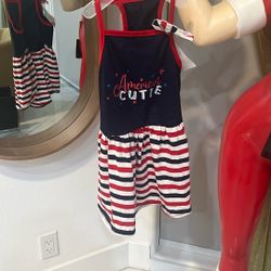 New Frisco 4th Of July Dog Dress Size Large