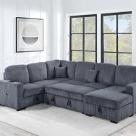 ✅️✅️4-Piece Convertible Sectional
Sleeper Sofa, Chaise Storage, Sofa Storage & USB Port✅️✅️