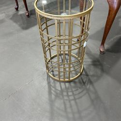 Round Glass End Table