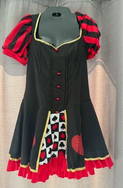 Queen of Hearts Halloween Costume Dress size L