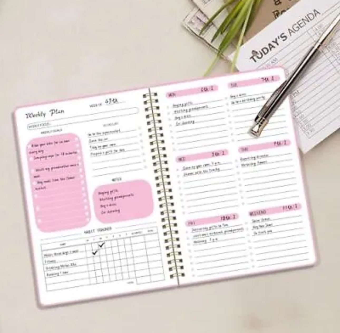 Undated Weekly Planner