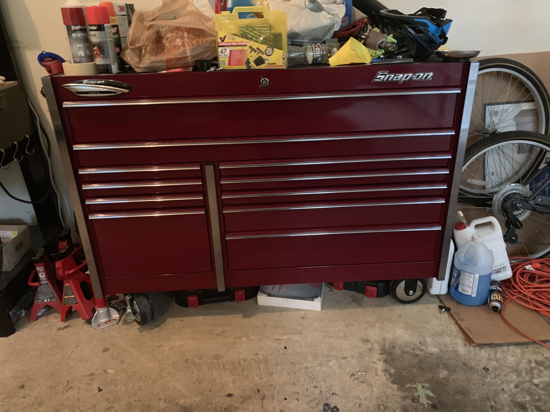 54” 11 drawer Snap on tool box less then a year old TOOLS NOT INCLUDED