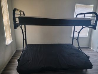 ACME Furniture Eclipse Twin XL over Queen and Futon Bunk Bed in Black