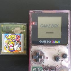 ATOMIC PURPLE GAMEBOY COLOR with Wario 3