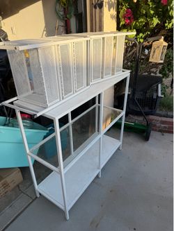 White glass shelve