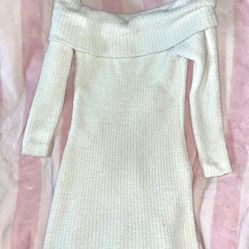 white cashmere dress