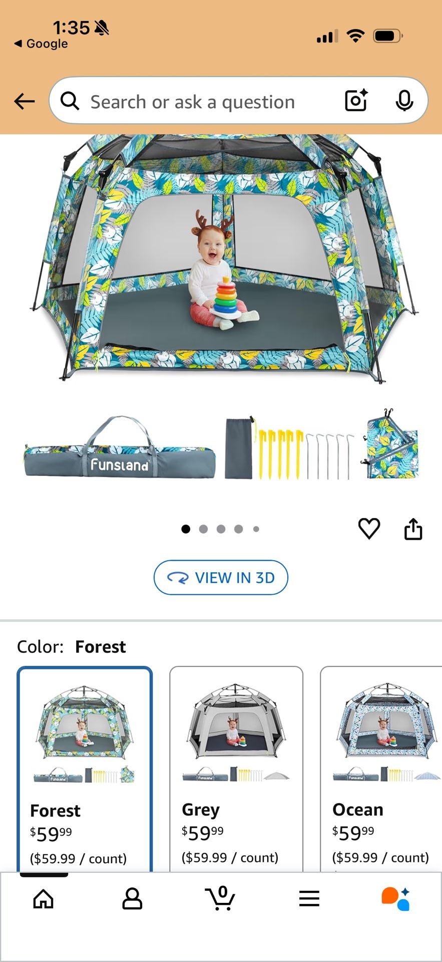 Funsland Kids pop up Tent