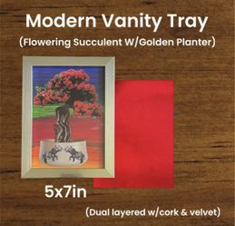 Handmade Modern Flower 5x7 Succulent Tray Decor 