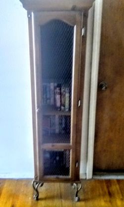 Real wood shelving unit w door