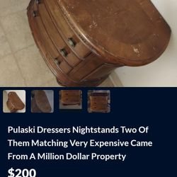 Pulaski 2 Drawers Dressers Three Drawers Each Two Dressers Matching Coffee Peeling On Top Mild Only Worth $1,850 Retail Came Out Of A Multi-million 💰