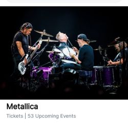 2 Tickets For .metallica Today $200 For Both