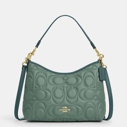 Laurel Shoulder Bag In Blocked Signature Leather