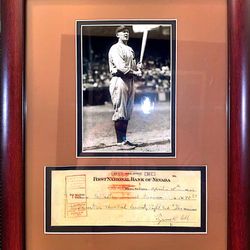 Ty Cobb Signed Personal $1478.92 Check To “Collector Internal Revenue” 