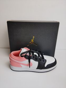 Air Jordan 1 Low (GS) Youth Girls Athletic Sneakers Black Pink White Sz 5Y ~ New
