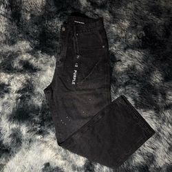 VVS Rhinestone Purple Jeans