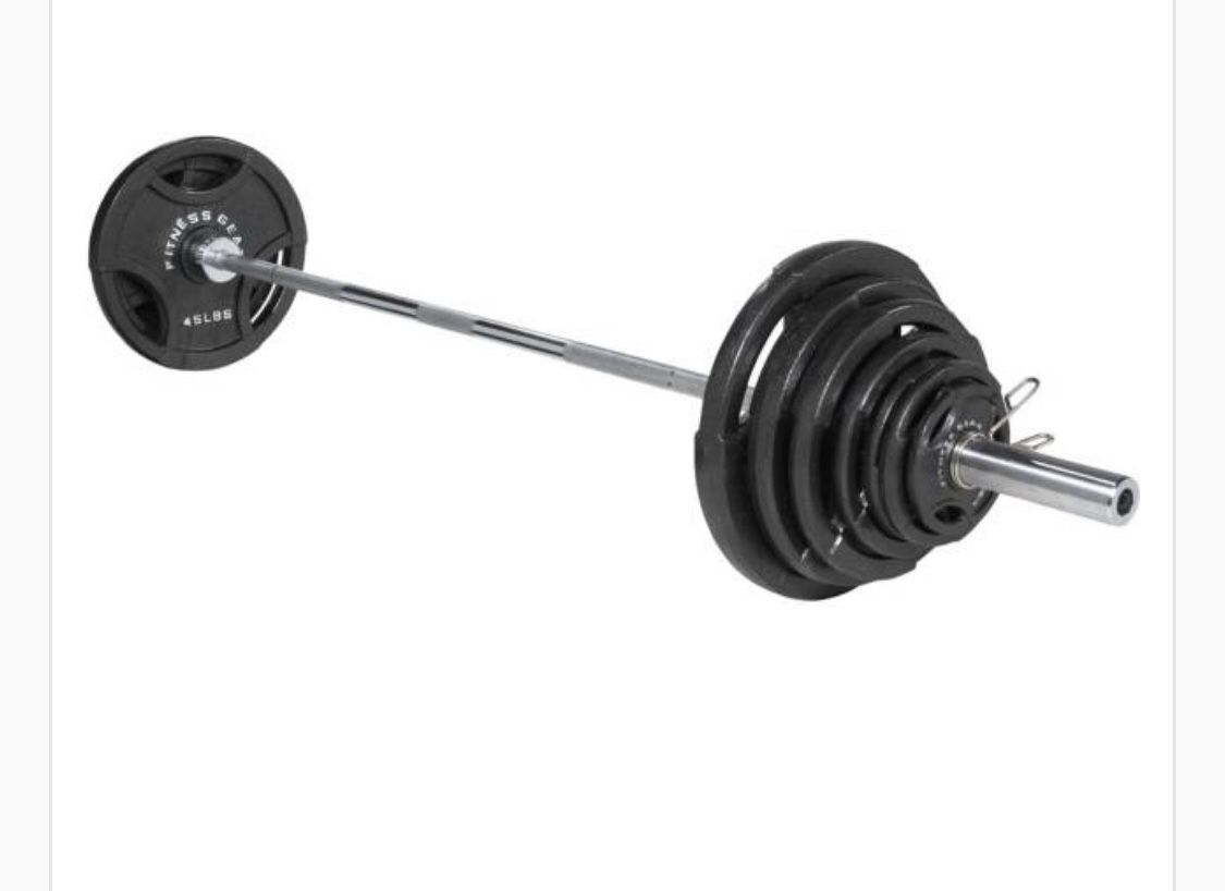 300lb Olympic weight set with 7ft bar