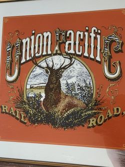 Vintage Union Pacific Railroad mirror