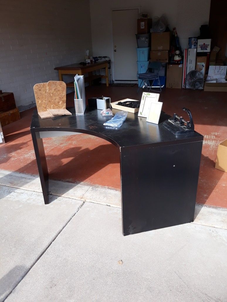Corner Desk-Black, Office Items