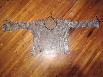 Chainmail chain mail Chainmaille ring armor Viking Crusader Medieval shirt longsleeve