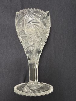 Antique cut glass vase